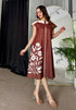 Bare Brown Summer Midi Dress